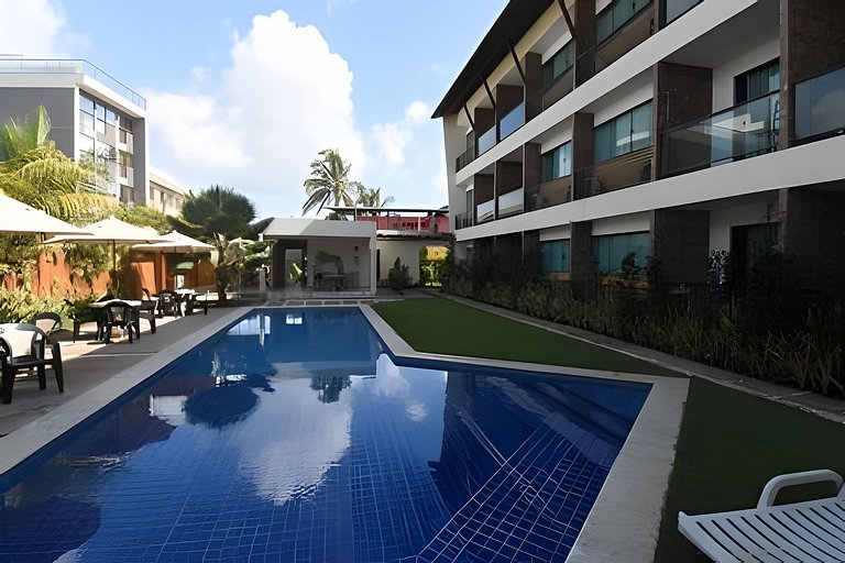 Conforto e Lazer! Cozinha, Varanda e 2 Quartos